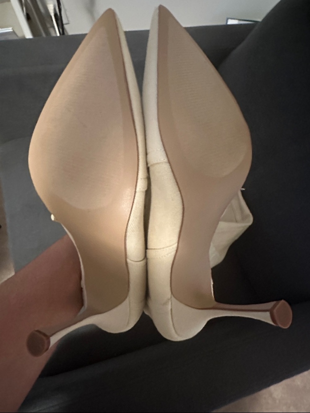 Steve Madden Cream Over-the-Knee Pointed Stiletto Boots - Picture 2 of 2